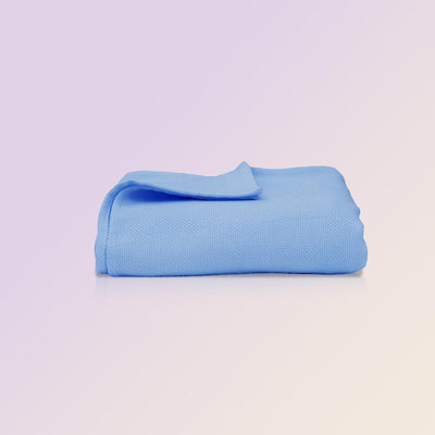 eucalyptus throw blanket in blue bonnet||Bluebonnet