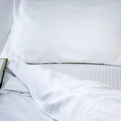 Eucalyptus Sheets - Sheets & Giggles #color_white-stripes