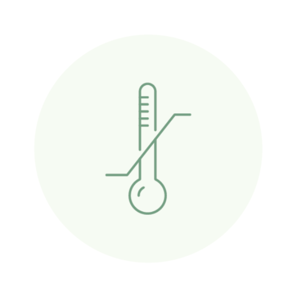 Outline of a thermometer on a white background